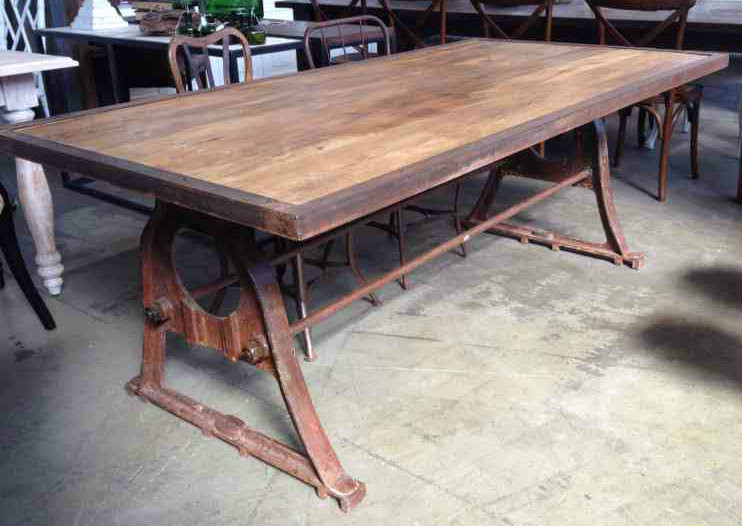 Protractor Alpha Industrial Dining Table
