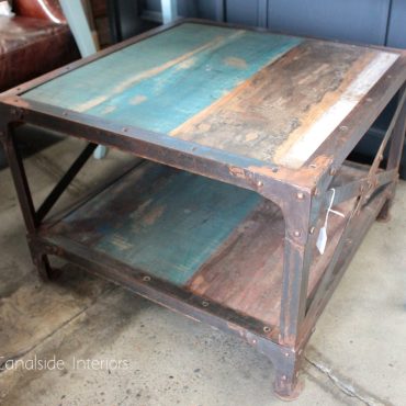 Knockout Industrial Rustic Lamp / Side Table
