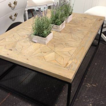 Parquetry Top Coffee Table in Driftwood Colour