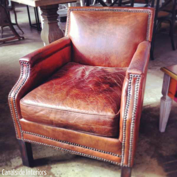 Metropolitan Aged Leather Armchair