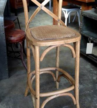 Cross Back Bar Stool