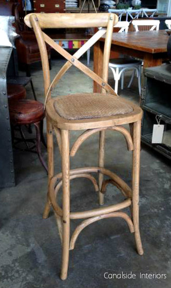Cross Back Bar Stool