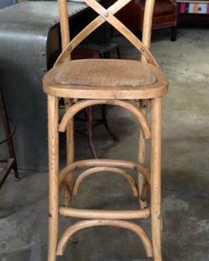 Cross Back Bar Stool