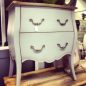 Appleby Bedside in Grey with Limewash Top