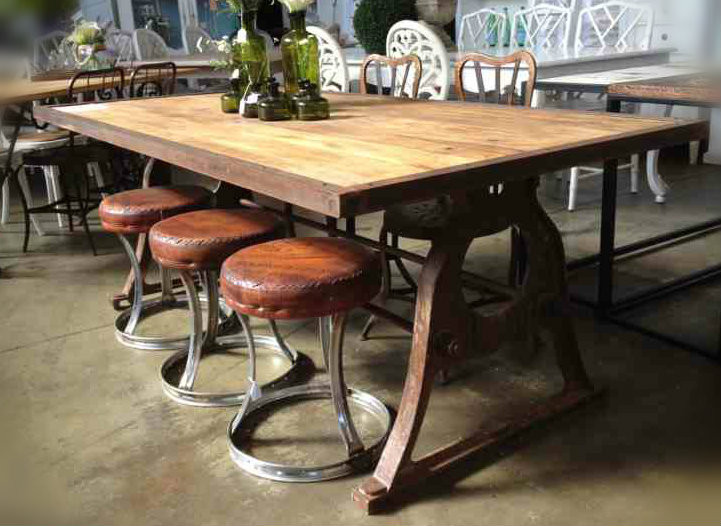 Protractor Alpha Industrial Dining Table