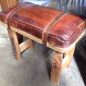 Pommel Leather Industrial Stool
