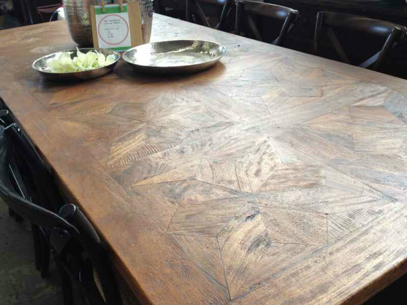 Ika Parquetry Dining Table - Light