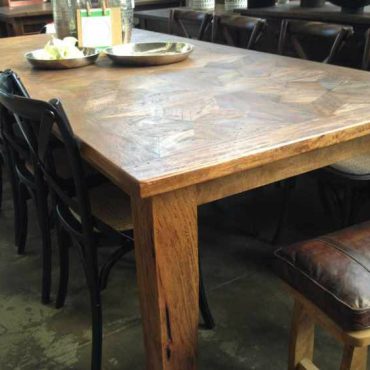 Ika Parquetry Dining Table - Light