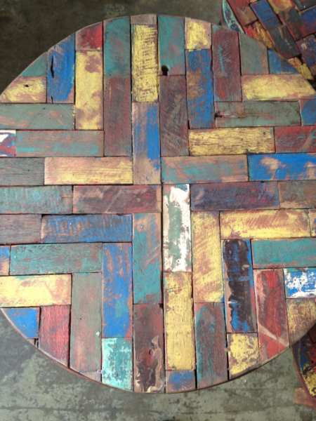 Barrel Industrial Side Table