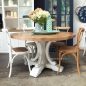 Artisan Parquetry Top Round Dining Table
