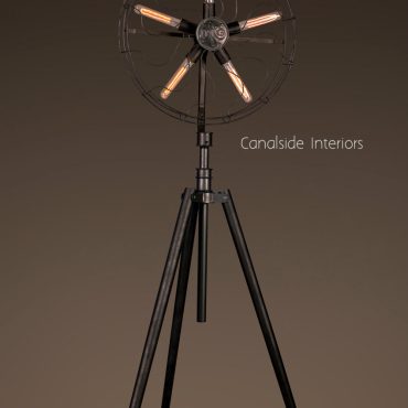 Industrial Fan Floor Lamp
