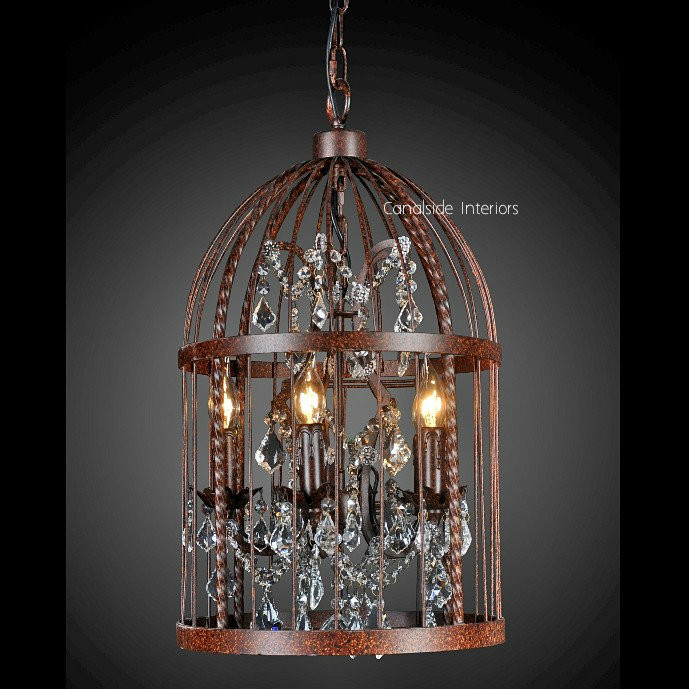Vintage Birdcage Industrial Chandelier