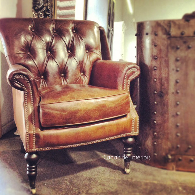 Knox Aged Leather Armchair