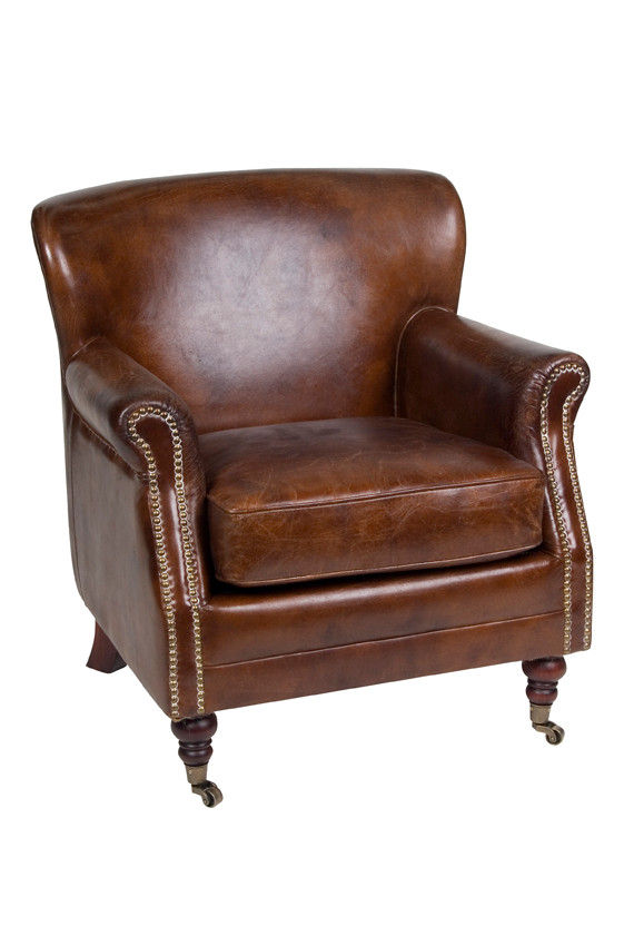 Doctus Aged Leather Armchair