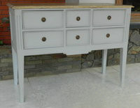Peninsula Buffet in Grey with Limewash Top
