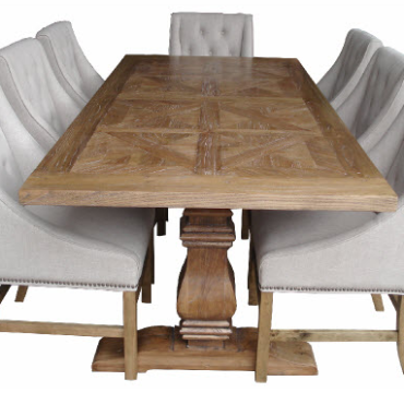 Artisan Parquetry Top Dining Table