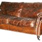 Sir William Aged Leather Lounge - 3 Seater