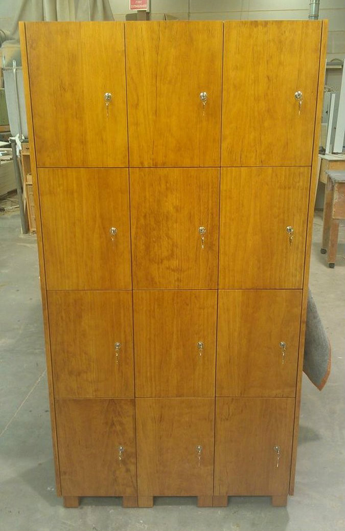 Lockers custom made by Canalside Interiors