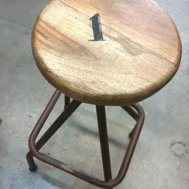 Sarah Woodtop Industrial Stool
