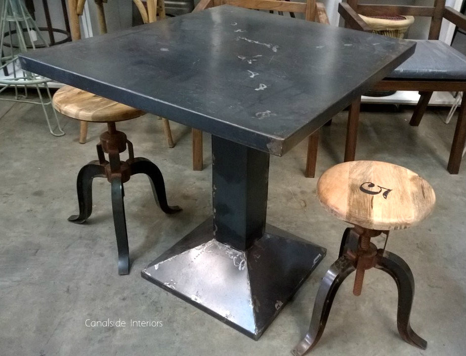 Submarine Industrial Metal Cafe Table
