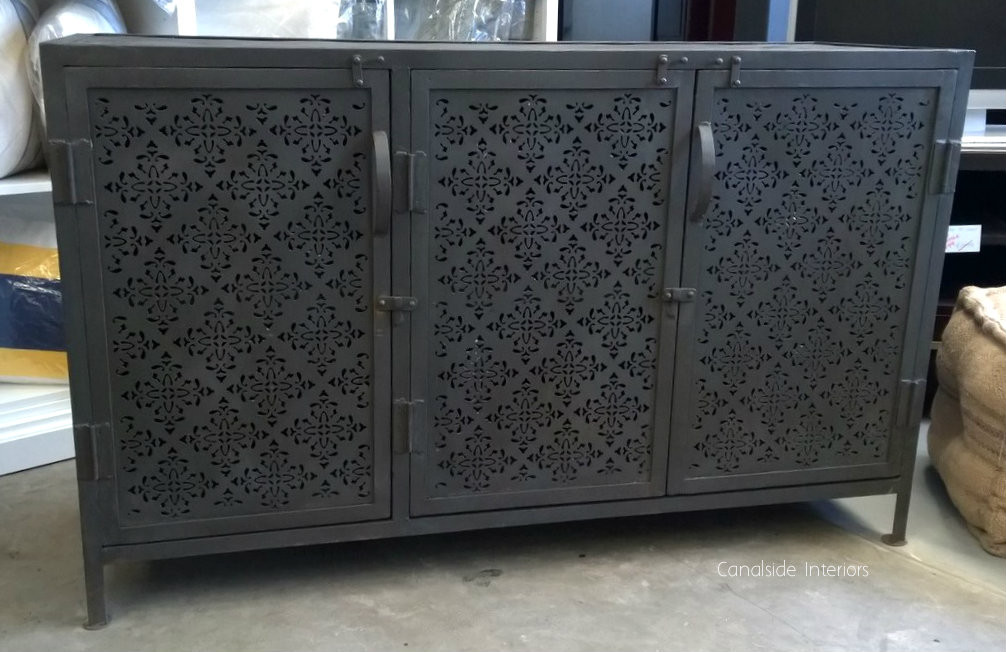 Foundry Industrial 3 Door Sideboard with Perforated Metal