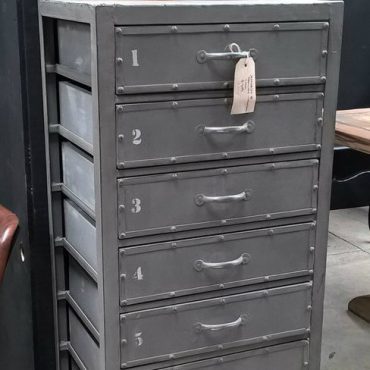 Jeffords 8 Drawer Industrial Tallboy Chest