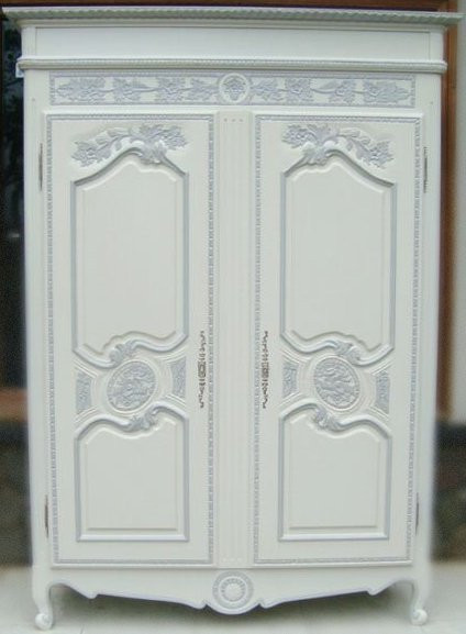 Anthony Armoire in white & grey
