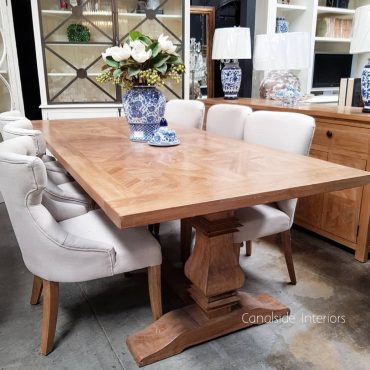 Artisan Parquetry Top Dining Table