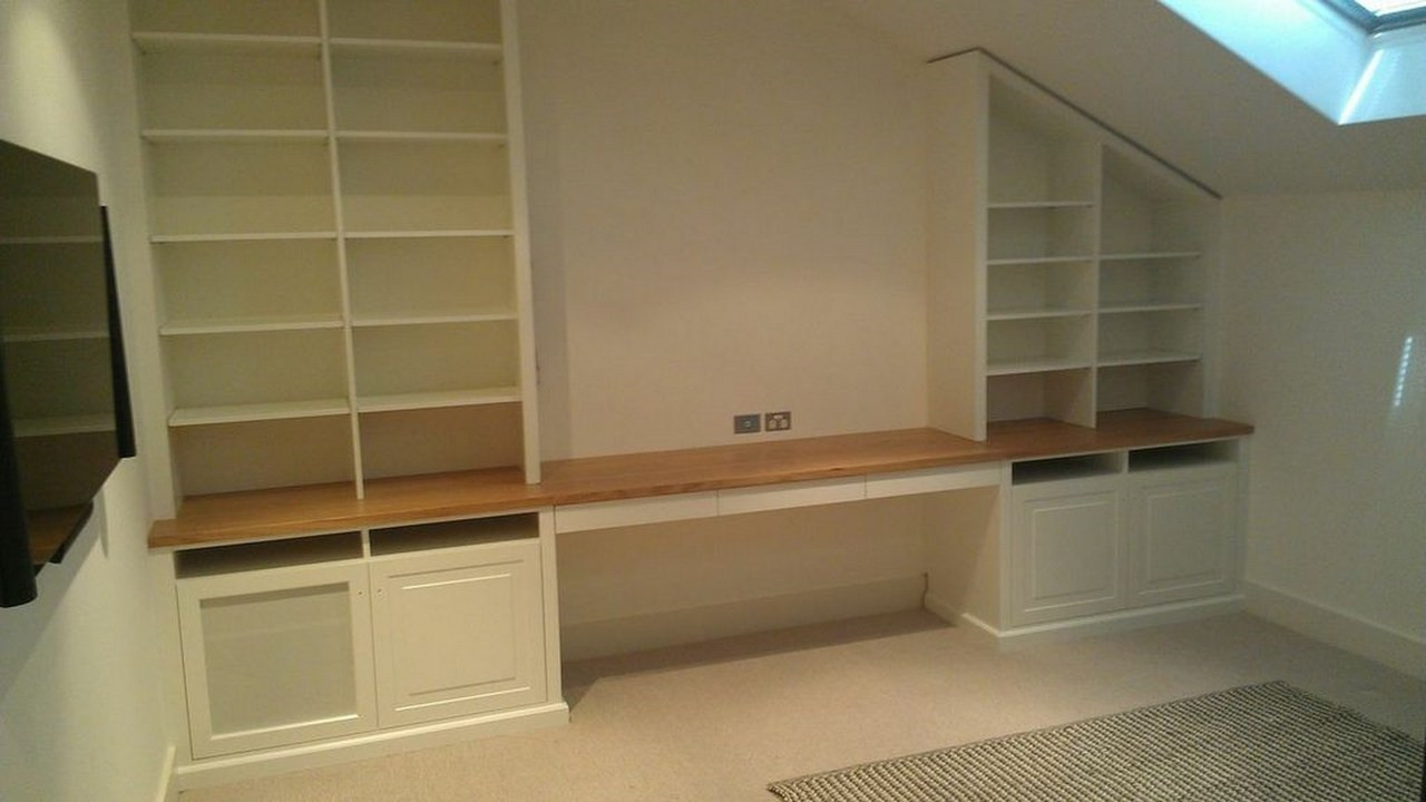 Custom Made Home Office Wall Units by Canalside Interiors