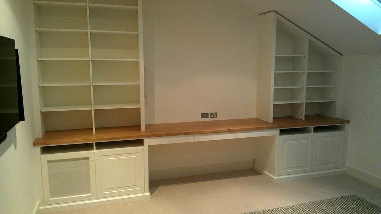 Custom Made Home Office Wall Units by Canalside Interiors
